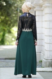 Nayla Collection - Green Hijab Dress 5269Y - Thumbnail