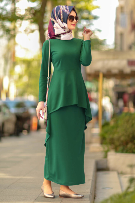 Nayla Collection - Green Hijab Suit 10280Y