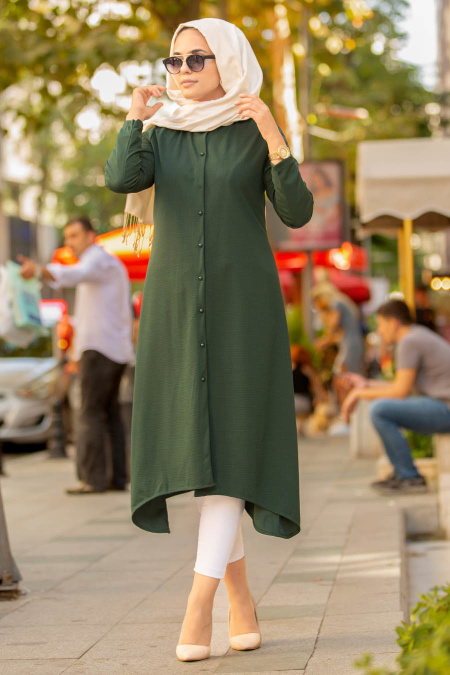 Nayla Collection - Green Hijab Tunic 53140Y