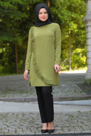 Nayla Collection - Green Hijab Tunic 6151Y - Thumbnail