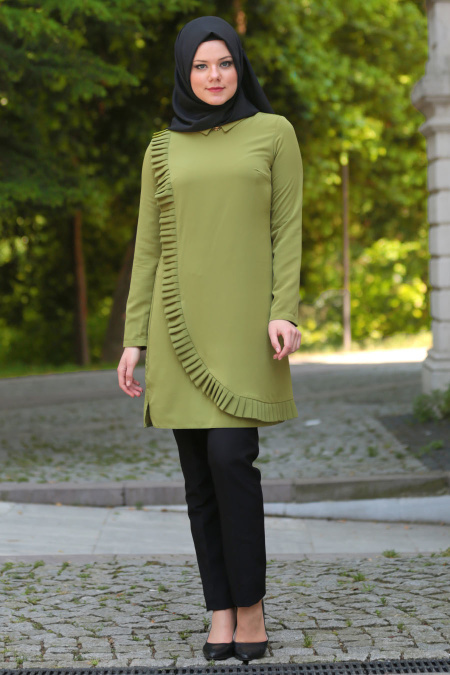 Nayla Collection - Green Hijab Tunic 6151Y