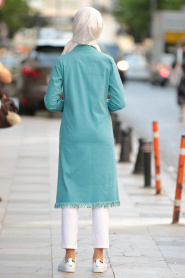 Nayla Collection - Green Trench Coat 53650Y - Thumbnail