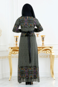 Nayla Collection - Grey Hijab Dress 2025GR - Thumbnail