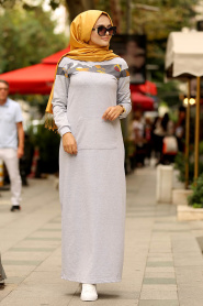 Nayla Collection - Gris Robe 82620GR - Thumbnail