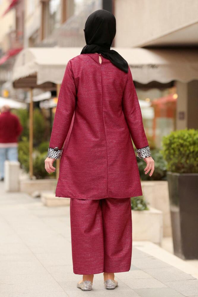 Nayla Collection - İkili Bordo Tesettür Takım 5442BR - 2