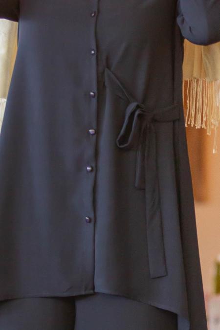 Nayla Collection - İkili Lacivert Tesettür Takım 5044L - 2