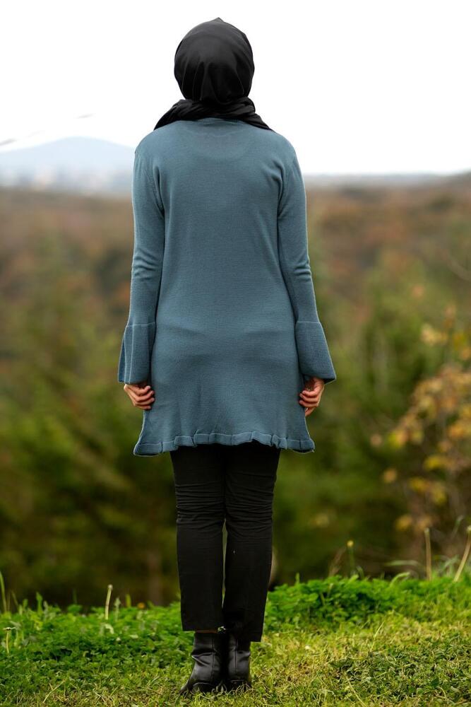 Nayla Collection - Indigo Blue Hijab Knitwear 20140IM - 3