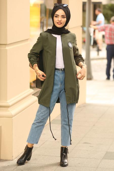 Nayla Collection - Kaki Manteau 18687HK - 2