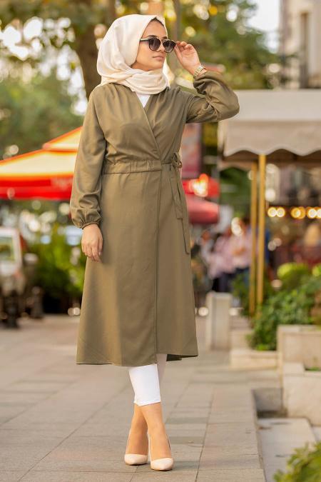 Nayla Collection - Kaki Manteau 53870HK - 2