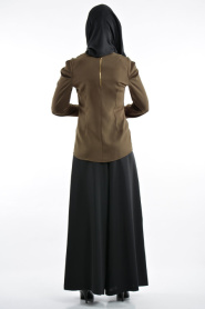 Nayla Collection - Khaki Hijab Blouse 1038HK - Thumbnail