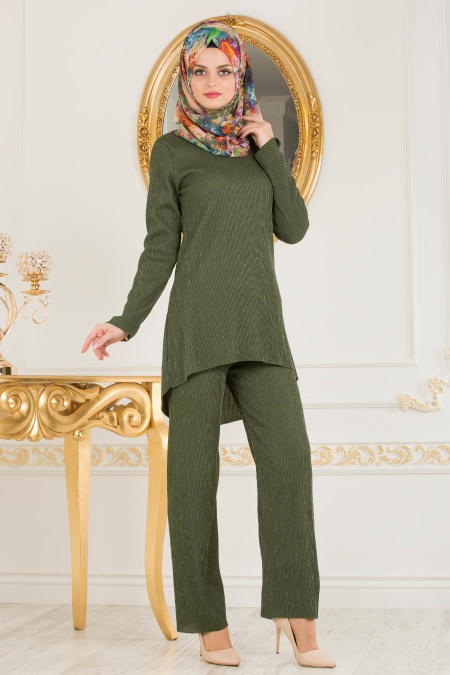 Nayla Collection - Khaki Hijab Suit 2316HK
