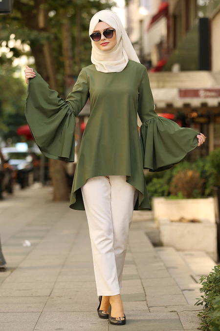 Nayla Collection - Khaki Hijab Tunic 2391HK
