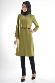 Nayla Collection - Khaki Hijab Tunic 5202HK - Thumbnail