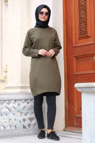 Nayla Collection - Khaki Hijab Tunic 76470HK - Thumbnail
