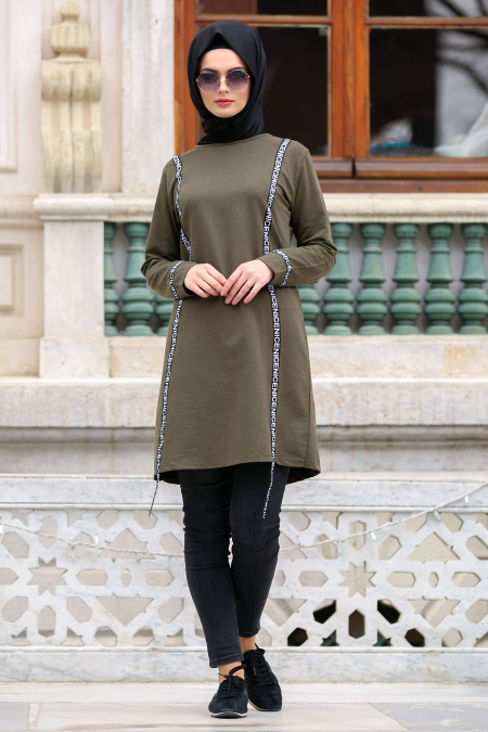 Nayla Collection - Khaki Hijab Tunic 76640HK
