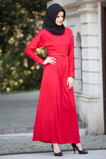 Nayla Collection - Kırmızı Elbise