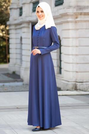 Nayla Collection - Lacivert Elbise - 1