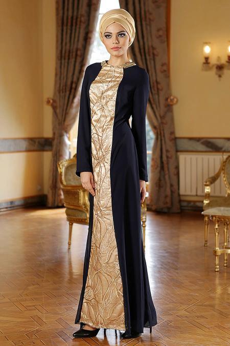 Nayla Collection - Lacivert Elbise - 2