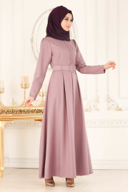 Nayla Collection - Lila Hijab Dress 42240LILA - Thumbnail