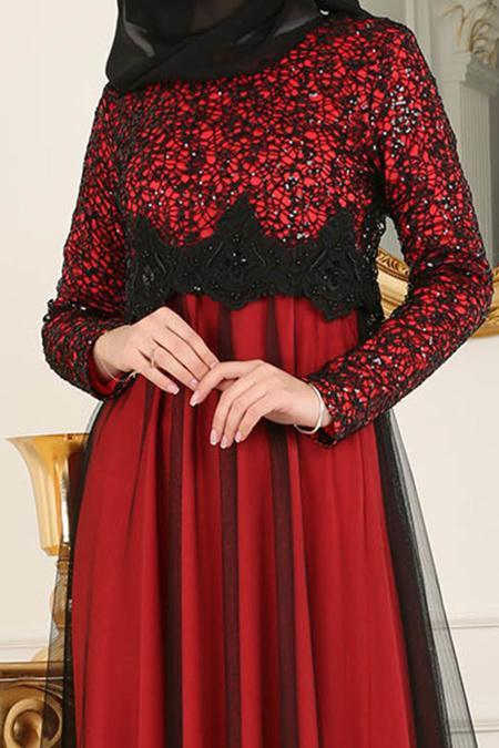 Nayla Collection - Mahogany Evening Dress 12013BR - 5