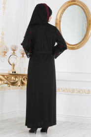 Nayla Collection - Mahogany Hijab Suit Abaya 100347BR - Thumbnail