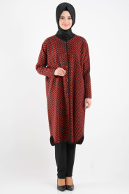  Nayla Collection - Mahogany Hijab Tunic 1708BR - Thumbnail