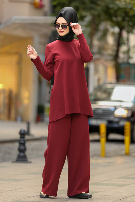 Nayla Collection - Mahogany Tunic / Rousers Hijab Suit 52700BR