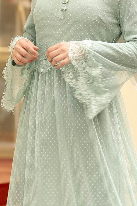 Nayla Collection - Menthe Robe Hijab 100421MINT - 2