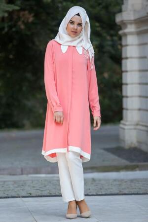 Nayla Collection - Mercan Tesettür Tunik 1085MR - 1