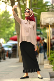 Nayla Collection - Mink Color Hijab Blouse 10221V - Thumbnail
