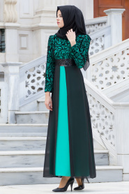 Nayla Collection - Mint Hijab Dress 4109MINT - Thumbnail