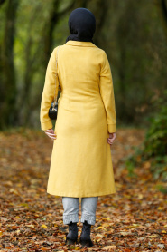Nayla Collection - Mustard Hijab Coat 5415HR - Thumbnail