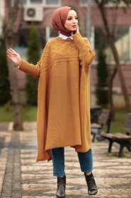 Nayla Collection - Mustard Hijab Poncho 21040HR - Thumbnail