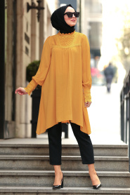 Nayla Collection - Mustard Hijab Tunic 5000HR - Thumbnail