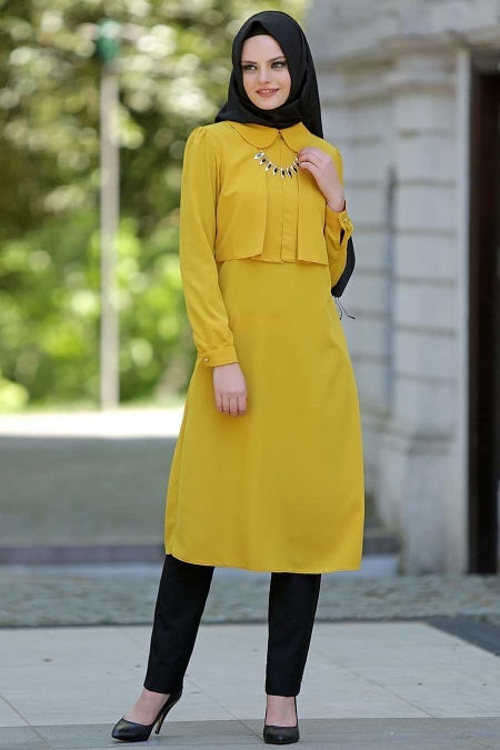 Nayla Collection - Mustard Hijab Tunic 5202HR