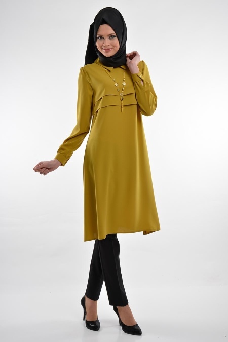 Nayla Collection - Mustard Hijab Tunic 5203HR