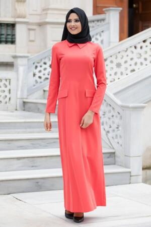 Nayla Collection - Nar Çiçeği Elbise - 1