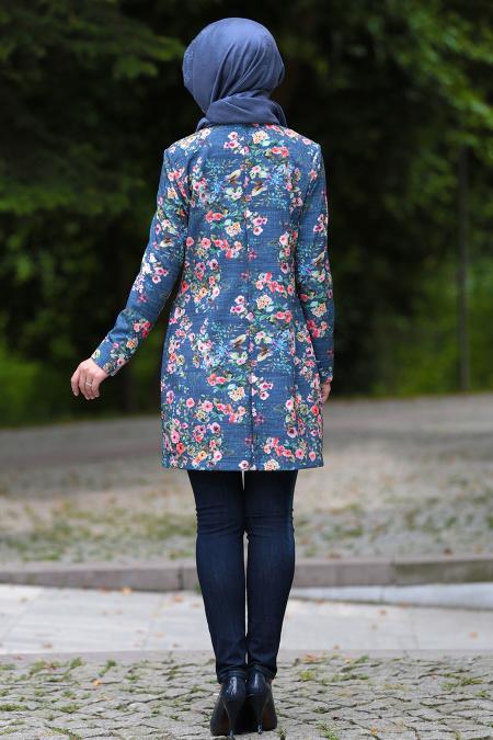 Nayla Collection - Navy Blue Hijab Cardigan 500L - 2