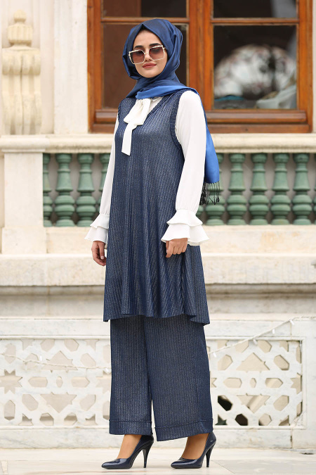 Nayla Collection - Navy Blue Hijab Suit 5598L