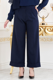 Nayla Collection - Navy Blue Hijab Trousers 6072L - Thumbnail