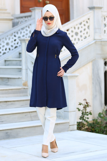 Nayla Collection - Navy Blue Hijab Tunic 826L