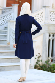 Nayla Collection - Navy Blue Hijab Tunic 826L - Thumbnail