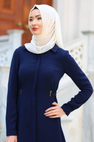 Nayla Collection - Navy Blue Hijab Tunic 826L - Thumbnail