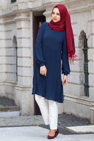 Nayla Collection - Navy Blue Hijab Tunic 829L - Thumbnail