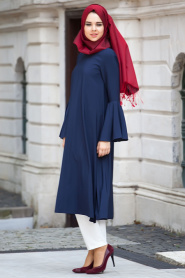 Nayla Collection - Navy Blue Hijab Tunic 838L - Thumbnail