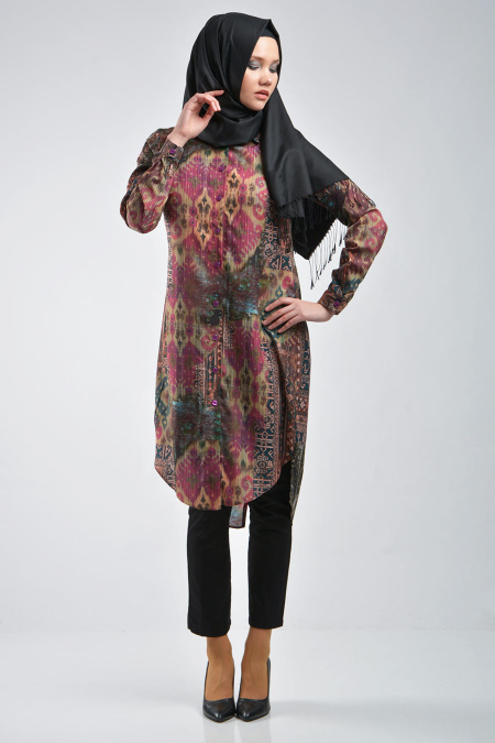 Nayla Collection - Pattern Hijab Tunic 526DSN