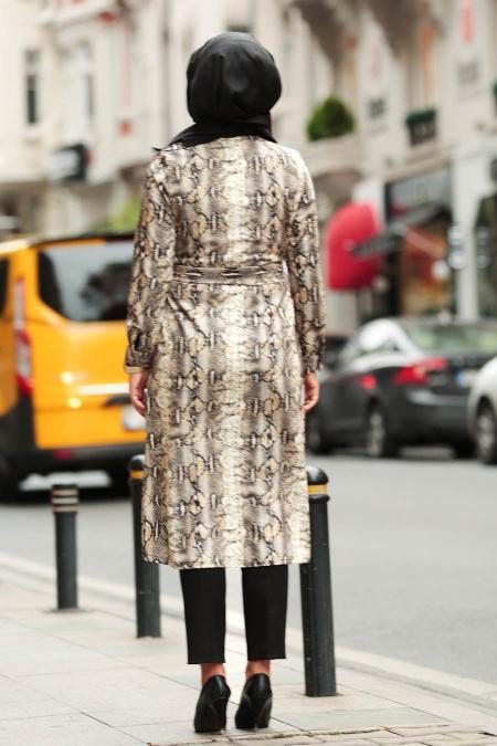 Nayla Collection - Patterned Hijab Dress 3265DSN - 2