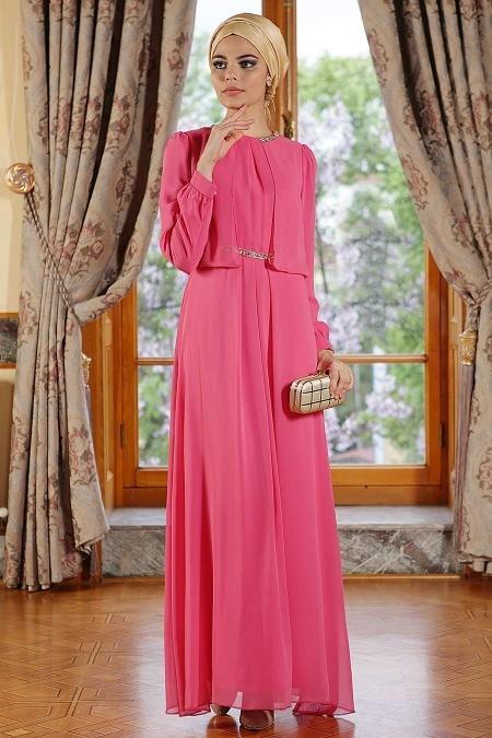 Nayla Collection - Pembe Elbise - 2