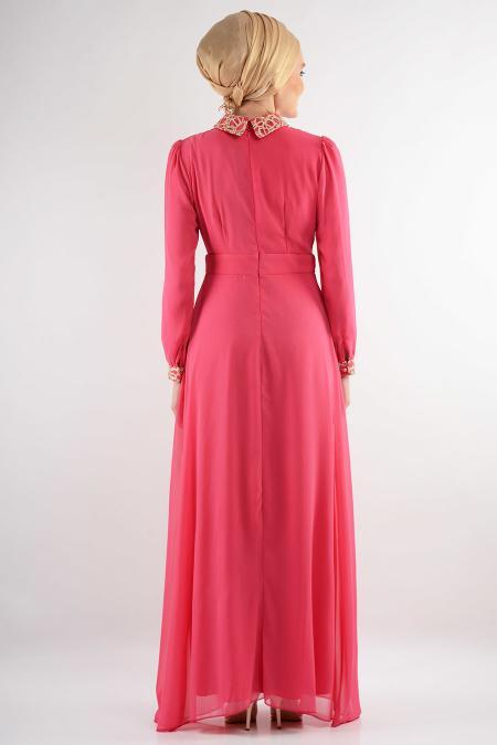 Nayla Collection - Pembe Elbise 7026P - 3