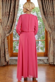 Nayla Collection - Pink Hijab Dress 7006P - Thumbnail